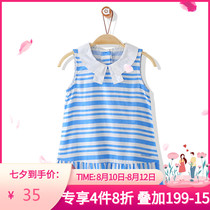 Aierjian B girls skirt Anti-collar sundress Childrens middle and childrens summer thin skirt womens dress baby fashion