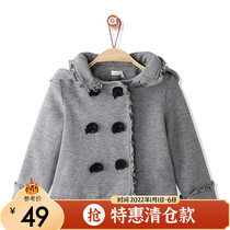 Aierjian Girl B winter hat open chest short cotton female baby clip