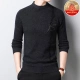 Boos cashmere áo len nam tinh khiết len ​​cổ tròn dày Ordos áo len cashmere cao cấp mùa đông - Áo len