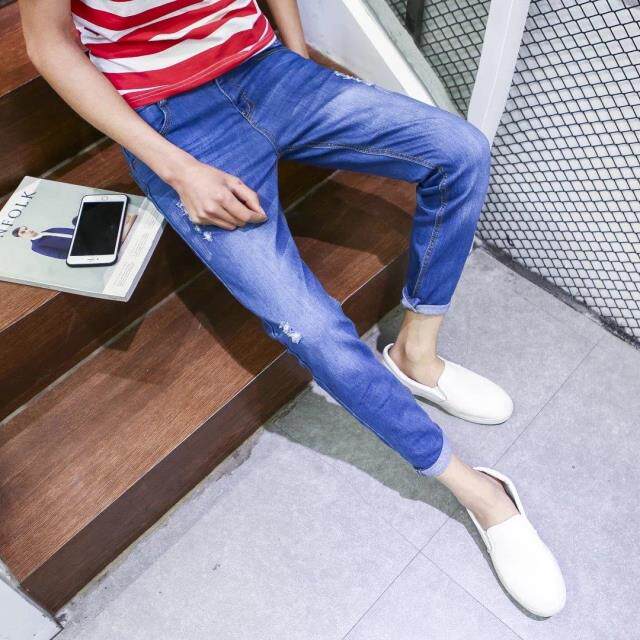 Jeans pour adolescent en coton pour été - Ref 1467618 Image 45