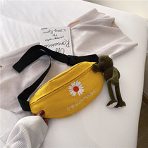 Small daisy fanny pack daughter child chest bag Big child oblique cross bag Quan Zhilong shoulder bag mens large capacity fashion canvas bag