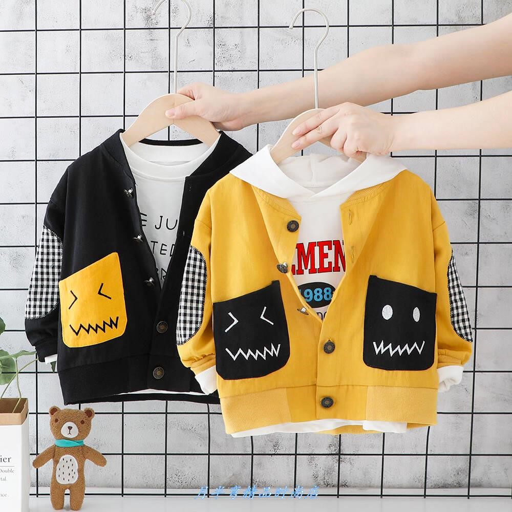 Baby spring and autumn windbreaker jacket boy jacket top girl girl foreign style coat 0 baby children's clothing 1-3 weeks