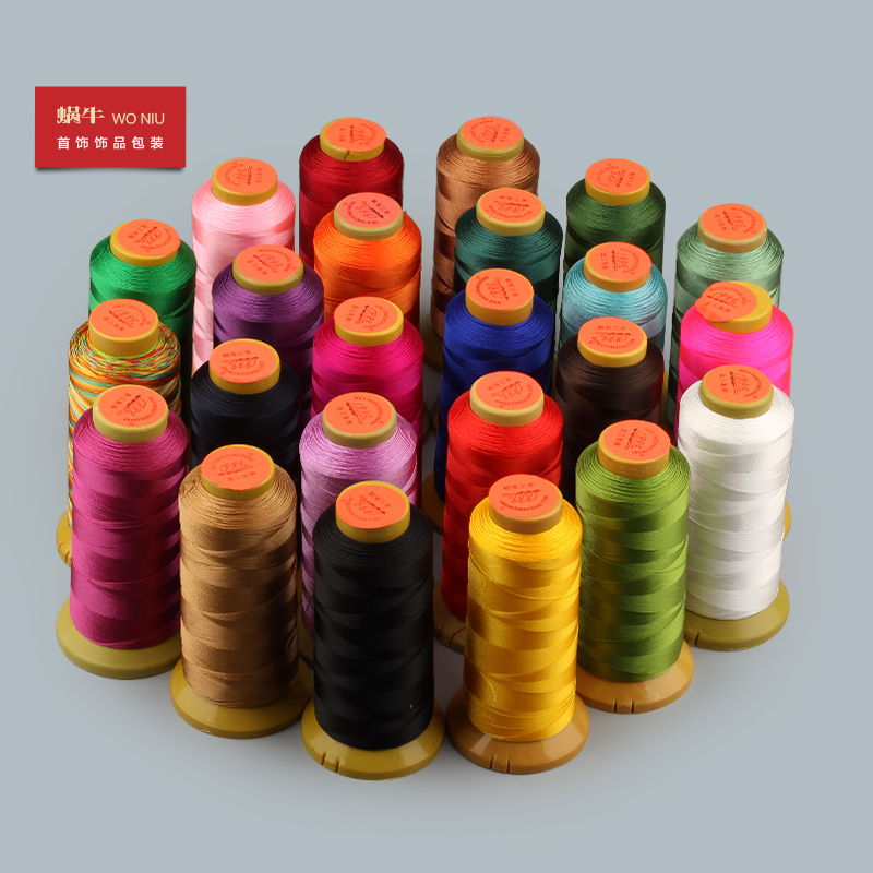 Golden Salmon 3 Strands Thread Tower Line Red Rope Thread Woven Thread Bracelet String Bead Wire Necklace Thread Pagoda Line