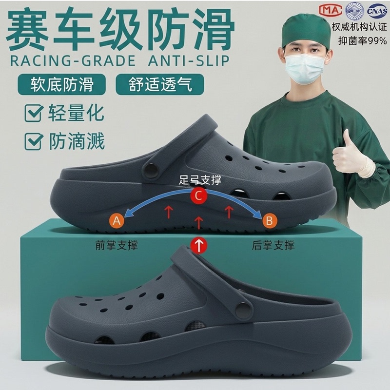 Medical Operating Room Clogs for Men, Summer 2026 New Model, Outdoor Thick-Soled, Odor-Resistant, Non-Slip, Arch Support Slippers for Men Medical Operating Room Clogs for Men, Summer 2026 New Model, Outdoor Thick-Soled, Odor-Resistant, Non-Slip, Arch Support Slippers for Men
