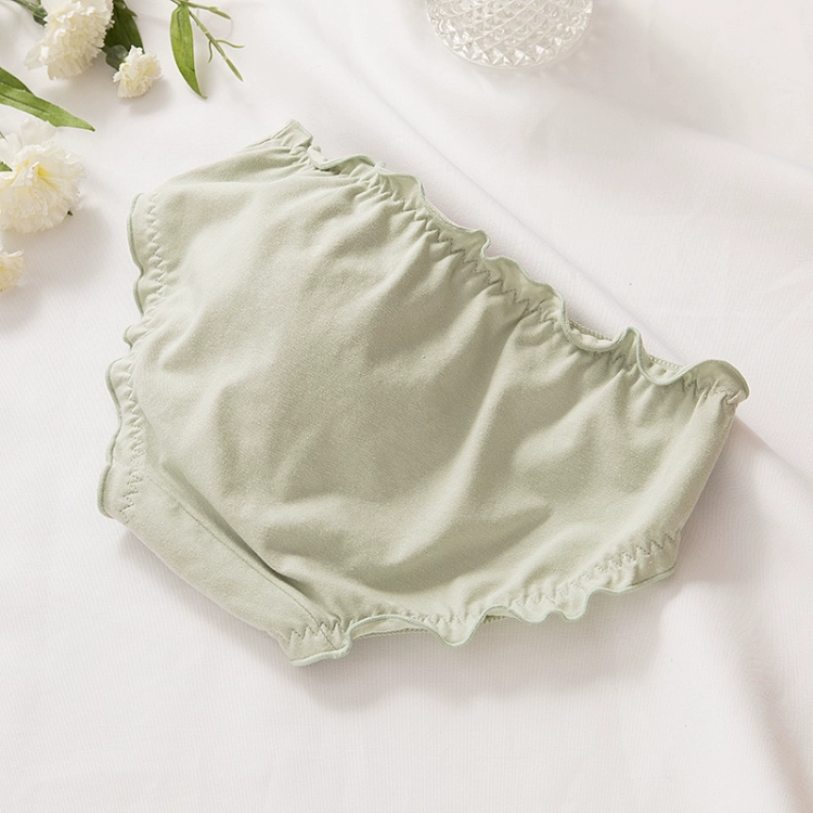 Quần lót nữ cotton tai gỗ nơ to Nhật Bản cô gái ngọt ngào eo thấp túi hông tam giác quần short co giãn cao - Giữa eo