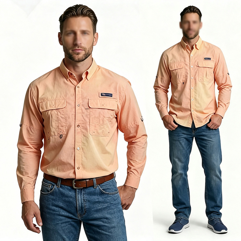 Foreign Trade Original Fishing Shirt with Chest Circulation, Breathable, Summer Outdoor Sun Protection Long-Sleeve Quick-Drying Shirt for Men Foreign Trade Original Fishing Shirt with Chest Circulation, Breathable, Summer Outdoor Sun Protection Long-Sleeve Quick-Drying Shirt for Men