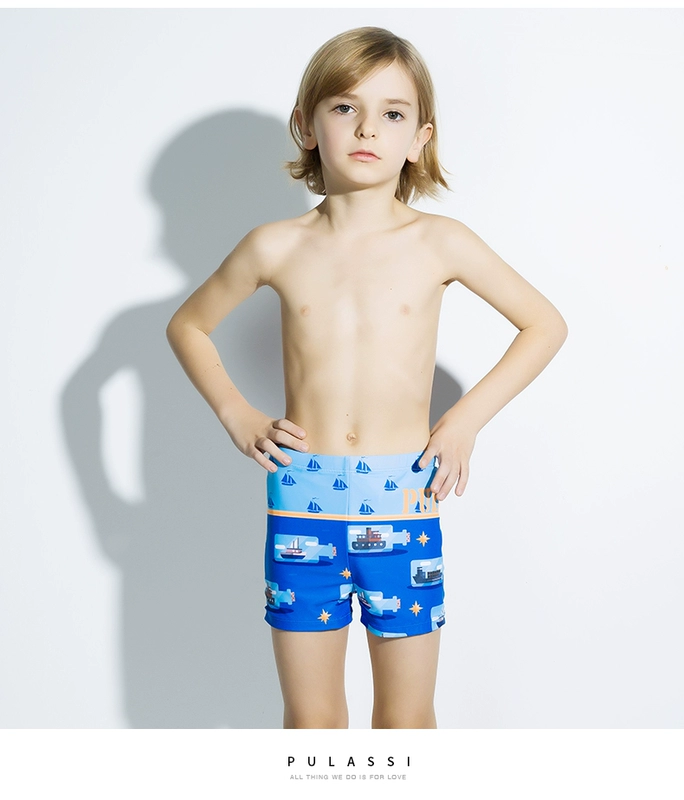 Plasch quần áo trẻ em nam trẻ em trẻ em thoải mái làm khô nhanh quần boxer trai lớn boyshort trẻ em - Bộ đồ bơi của Kid