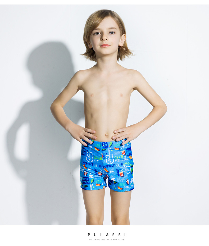 Plasch quần áo trẻ em nam trẻ em trẻ em thoải mái làm khô nhanh quần boxer trai lớn boyshort trẻ em - Bộ đồ bơi của Kid bộ bơi dài tay bé gái