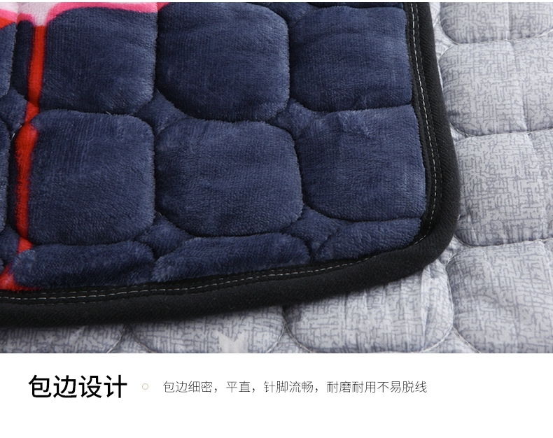 Mùa đông dày flannel nệm ấm học sinh giường đôi giường có thể giặt được 1 m 8 giường đôi nệm nhỏ
