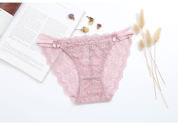 Mới Sexy nóng eo thấp ren đồ lót của phụ nữ Đồ lót trong suốt khe cao mỏng 1460 quần lót cạp cao