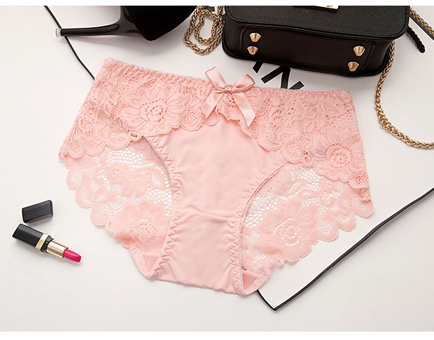 Sexy đồ lót nữ mid-up ren gói hông thoáng khí mềm mại tóm tắt cô gái quần short sinh viên 1337 nội y đẹp