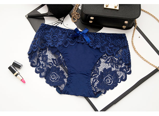 Sexy đồ lót nữ mid-up ren gói hông thoáng khí mềm mại tóm tắt cô gái quần short sinh viên 1337 nội y đẹp