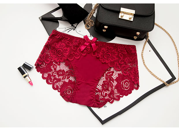 Sexy đồ lót nữ mid-up ren gói hông thoáng khí mềm mại tóm tắt cô gái quần short sinh viên 1337 nội y đẹp