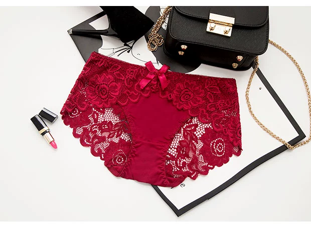 Sexy đồ lót nữ mid-up ren gói hông thoáng khí mềm mại tóm tắt cô gái quần short sinh viên 1337 do lot nu