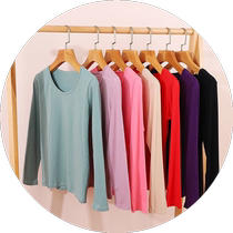 2022 New Modal Cotton Autumn Clothes Womens Tops Bottoming Shirts Wear Thin Slim Large Size Single Piece for Young Middle-aged and Elderly People