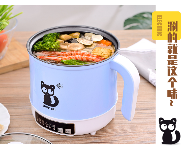ca nấu mì đa năng lock&lock Cách nhiệt thông minh có thể dự trữ nồi đa năng nấu trứng hấp nồi lẩu tại nhà ký túc xá nấu mì nấu cháo nhân tạo nấu cơm - Nồi trứng mua nồi lẩu mini