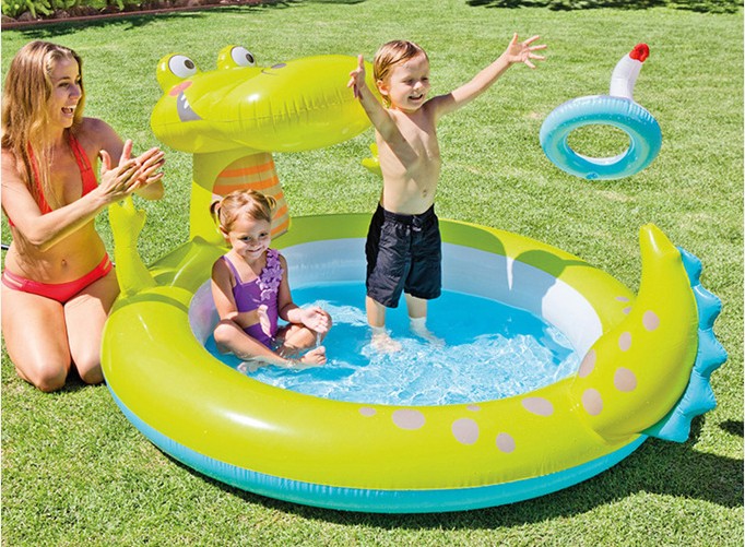 0-3-6 tuổi nam và nữ bé inflatable paddy hồ bơi động vật phim hoạt hình hồ bơi nhỏ trượt hồ bơi trẻ em đồ chơi phao bể bơi