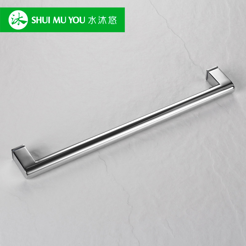 Water body wash high-end wooden door stainless steel shower room glass intermoving door pull hands custom-made matte black wire drawing customisation