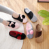 dép bông nữ mùa đông cặp đôi dễ thương nhà nội thất túi nặng có đáy với dép lông bông kéo nhà mùa đông nhà nam - Trang chủ dép nhựa đi trong nhà hàn quốc Trang chủ