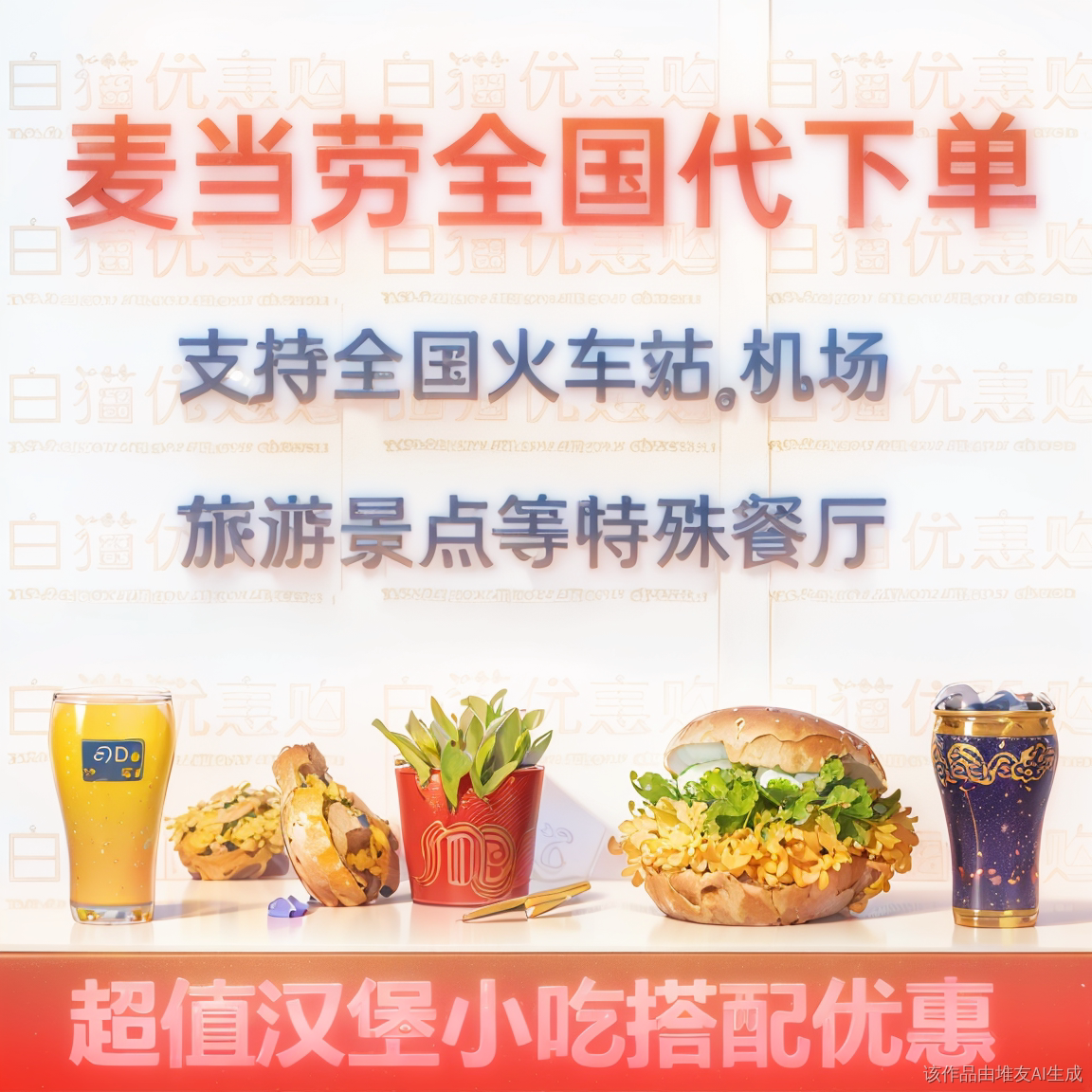 机场火车站也能享美食！麦当劳优惠券带你轻松吃喝玩乐-西式快餐-淘宝好物网