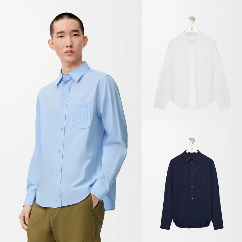 Xiaopang Genuine Loewe 26Ss Men's Cotton Shirt H526Y05Wdx