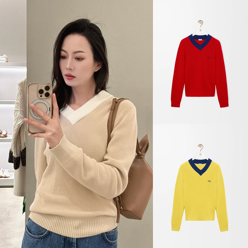Xiaopang Genuine Loewe 26Fw Women's Cotton Wool Sweater S359Y14Kkd