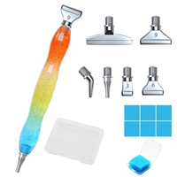 (желтый синий оранжевый) + серебро с резьбой 6 головок + глина