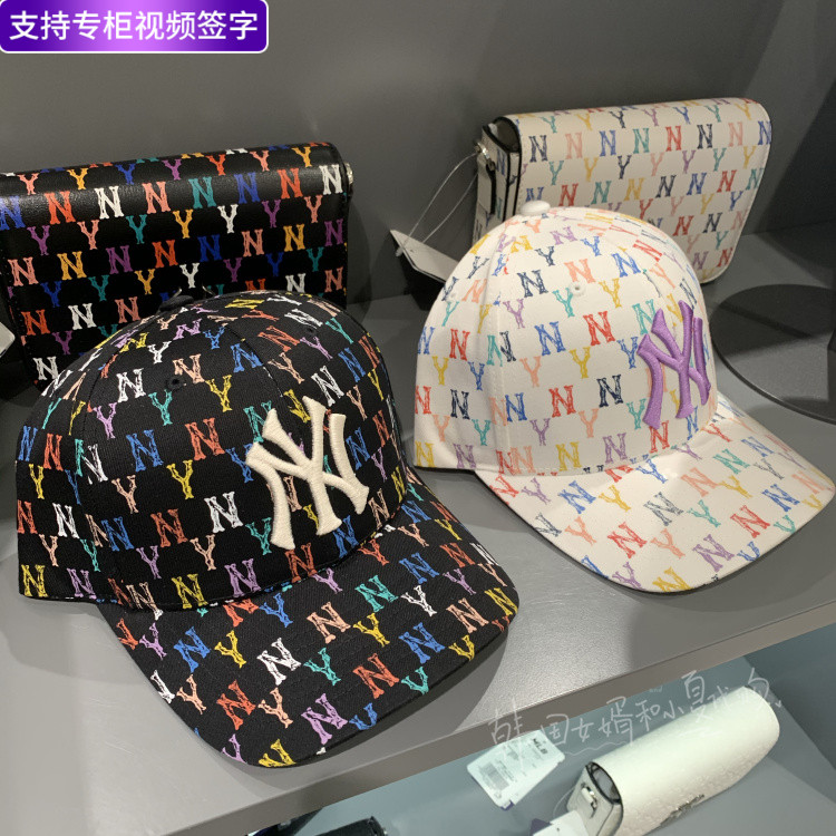 South Korea counter mlbNY color full standard presbyopia Hyuna same style sports baseball cap autumn and winter new hat