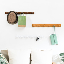 Solid wood wall hangers on the wall clothes racks behind the door coat racks entrance hooks wall clothes hooks entrance hooks clothes hooks row hooks
