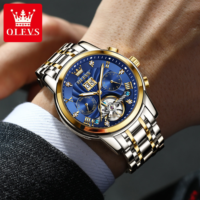 Swiss Genuine Baida Watch Men's Mechanical Watch Waterproof Luminous Business Cut Out 2025 New Feili Men's Watch