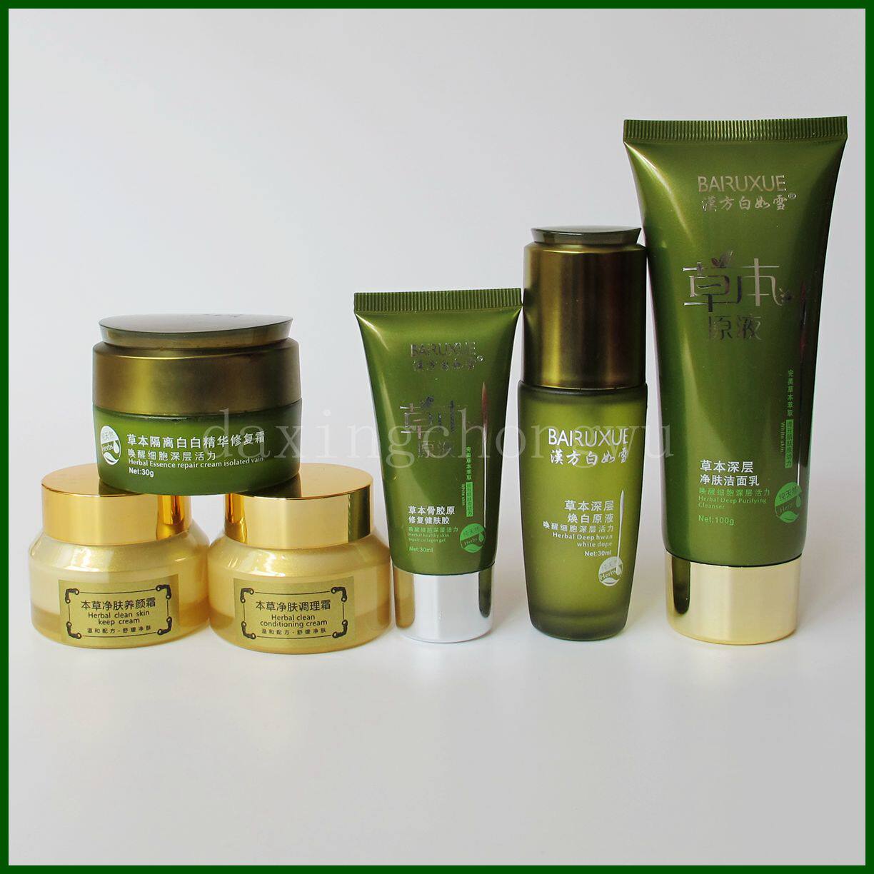 漢方白如雪六件套草本保濕保濕六合一漢方白如雪二合一化妝品
