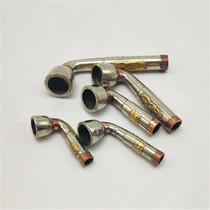 Traditional old-fashioned inlaid flower white bronze smoke pan delicately thickened engraving dry smoke pot original design smoke pipe smoke accessories