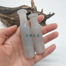 Natural Manau plus coarse dry cigarette holder red Manau white jade medullary jade smoke bag mouth old dry cigarette bag smoke accessories