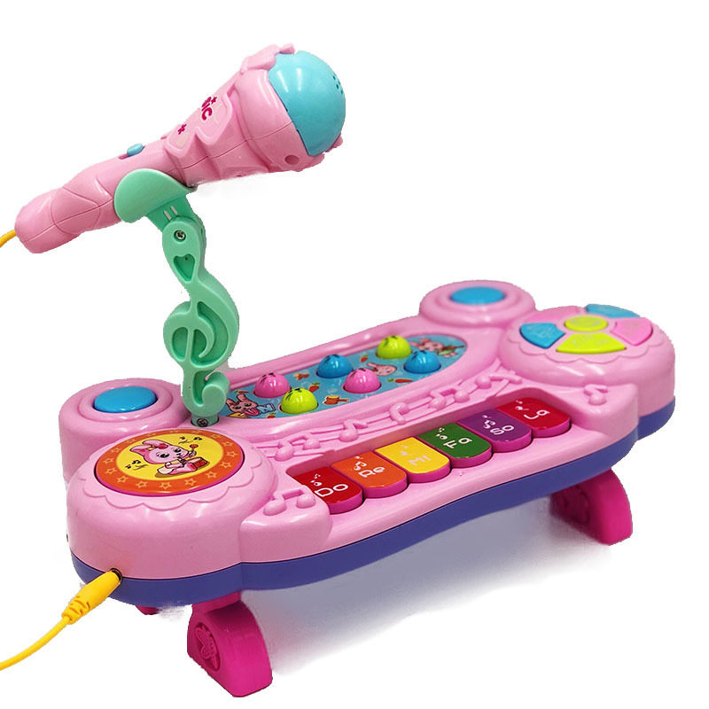 Children's electronic violin toy infant multifunctional play music violin music microphone can be connected to mobile phone 1-3 years old