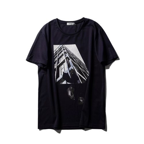 Прохладная летняя спортивная эластичная приятная телу футболка с коротким рукавом для отдыха