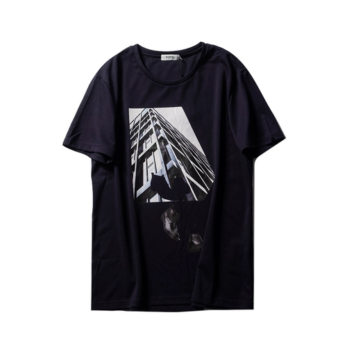 Прохладная летняя спортивная эластичная приятная телу футболка с коротким рукавом для отдыха