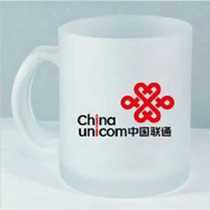 Factory direct sales customized frosted advertising cup with handle and lid glass cup opening small gift cup free printing LOGO