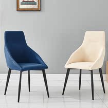 Nordic dining chair Italian light luxury backrest chair postmodern simple home restaurant leisure chair Economical leather chair