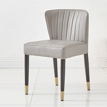 Light luxury Nordic dining chair Home restaurant leisure chair Modern simple solid wood dining chair Cafe milk tea shop chair