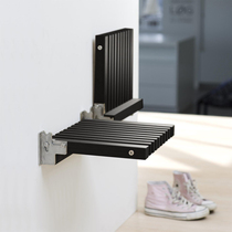 Valley and simple living room entrance log Folding shoe bench hidden entrance door hanging wall wearing shoes stool chair