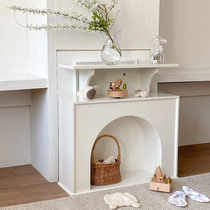 Valley and simple Korean style fireplace cream porch cabinet decorative cabinet Mantel ins decorative cabinet wall side cabinet