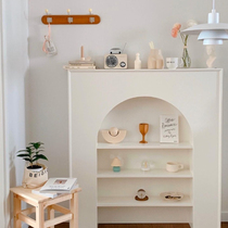 Valley and simple French fireplace decoration Nordic wall side cabinet Cream shelf B & B art entrance cabinet