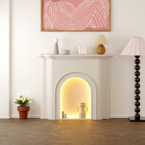 Valley and art simple fireplace with lamp wall side cabinet Entrance cabinet ins wind wall side decorative cabinet Living room bedroom decoration