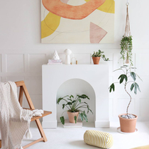  Gu and ins Korean fireplace cabinet Foyer entrance cabinet Wall cabinet Display cabinet shelf Small apartment art