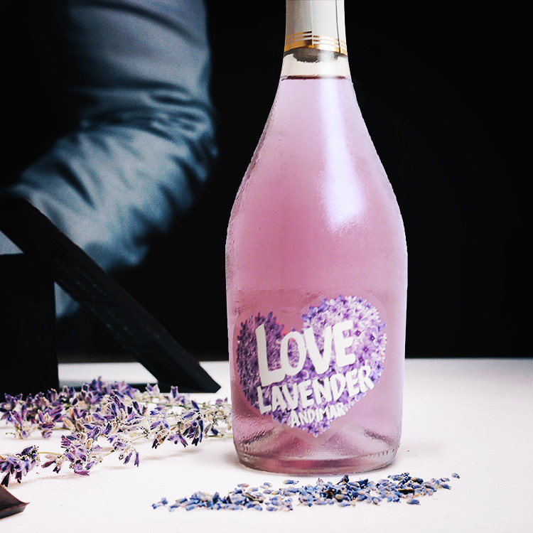 [USD 37.07] Lavender sparkling wine Spanish original bottle imported