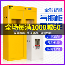 Laboratory intelligent alarm explosion-proof gas bottle cabinet gas acetylene hydrogen gas storage cabinet all steel gas bottle cabinet safety cabinet