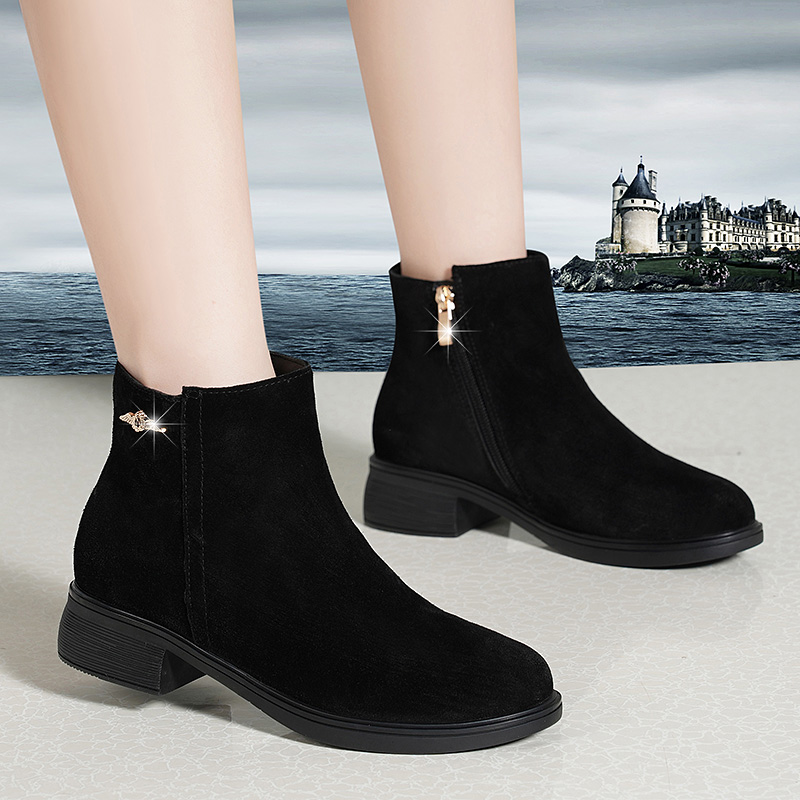 Golden Trutteri Chelsea Short Boots Woman Flat Bottom 2021 Autumn Winter New 100 Hitch Genuine Leather Thick Heel Martin Boots Woman Boots