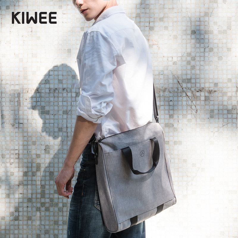 Kiwee ​​unlined original environmental protection waterproof works collection shoulder bag men's and women's Messenger bag computer bag file bag commuting