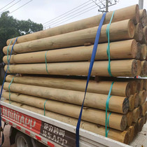 Pinus sylvestris cylindrical outdoor antiseptic wood solid wood round wood pillars fir ancient building beams log square column wood