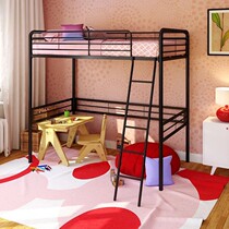 Custom loft bed On the bed under the empty single upper floor space-saving high and low bed Children under the table apartment elevated bed multi-function